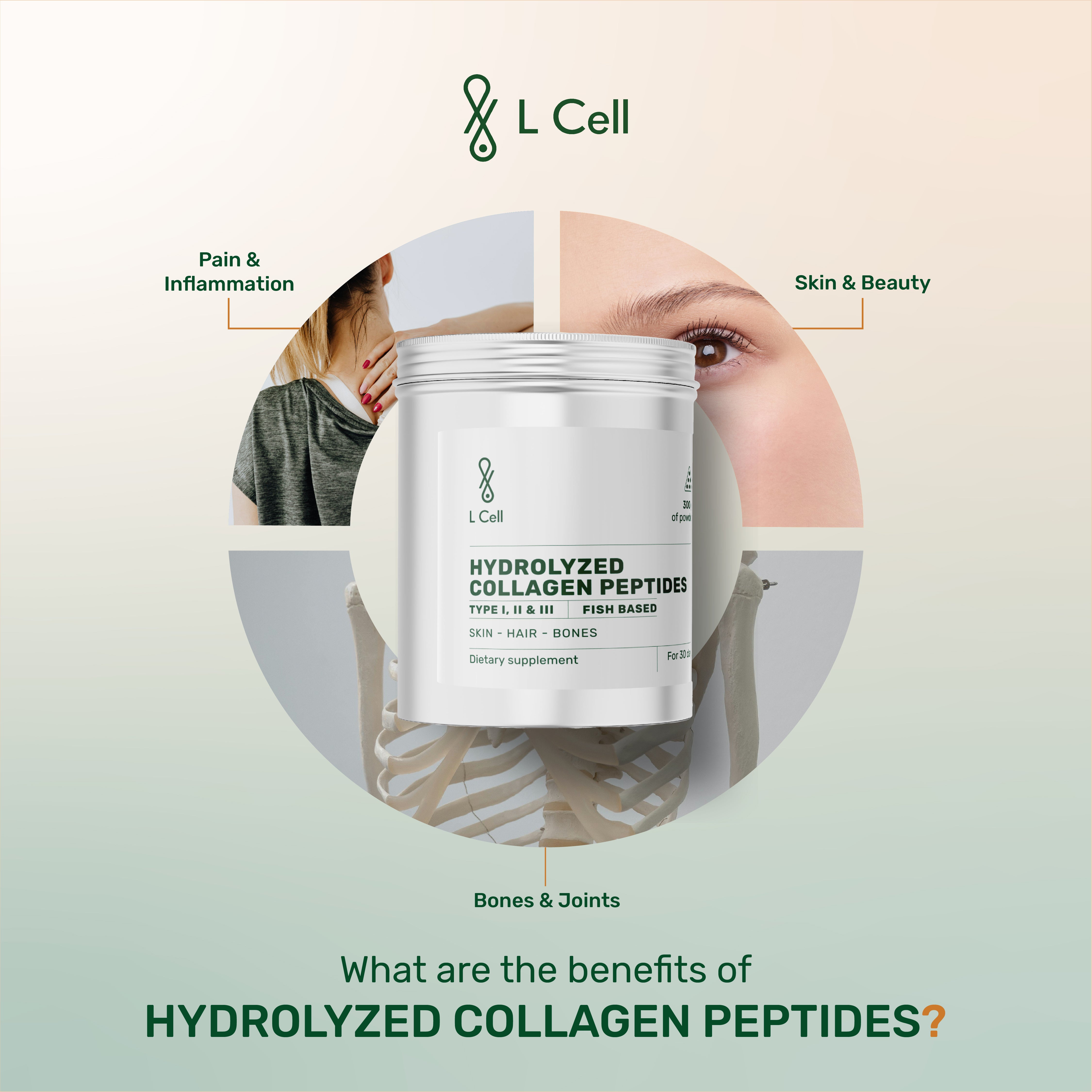 Marine Collagen Peptides 300g (30 days, >90% purity), hydrolyzed