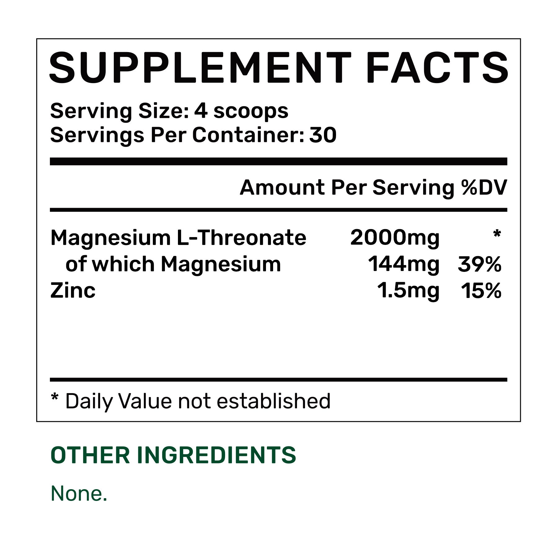 Magnesium L-Threonate Powder 60g (30 days, >99% purity)