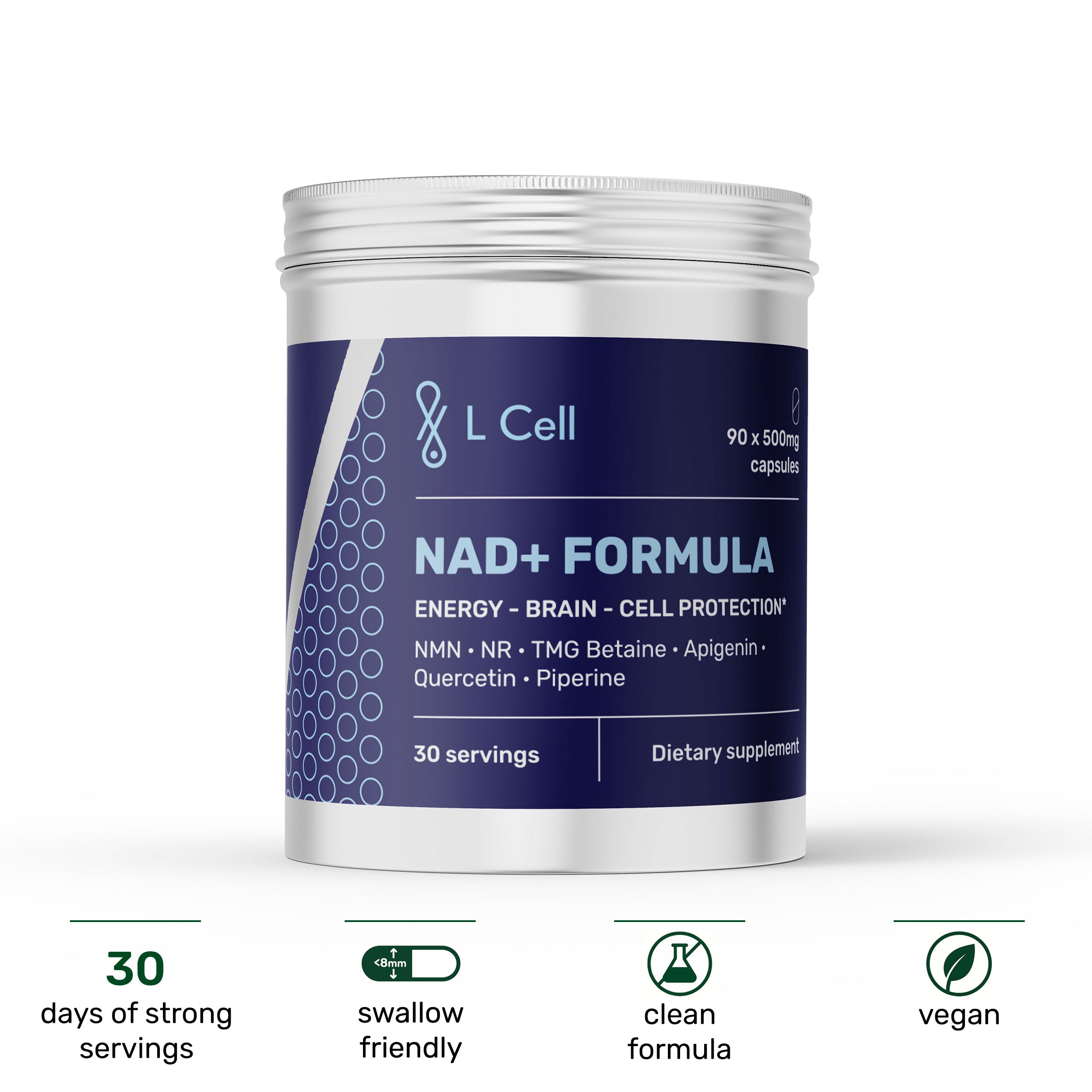 NAD+ Formula (30 servings, 90 capsules)