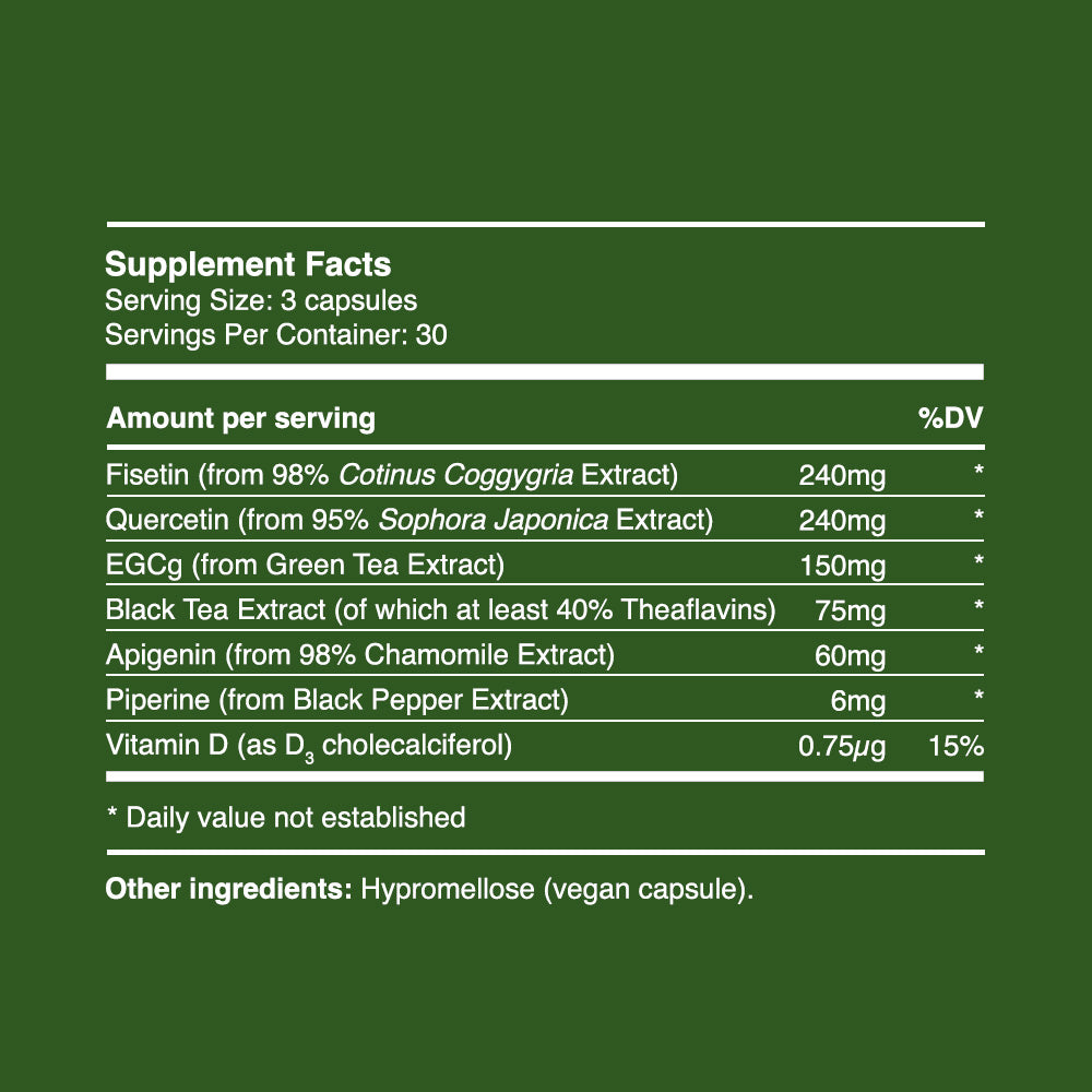 Senolytic Daily Formula (30 servings, 90 capsules)
