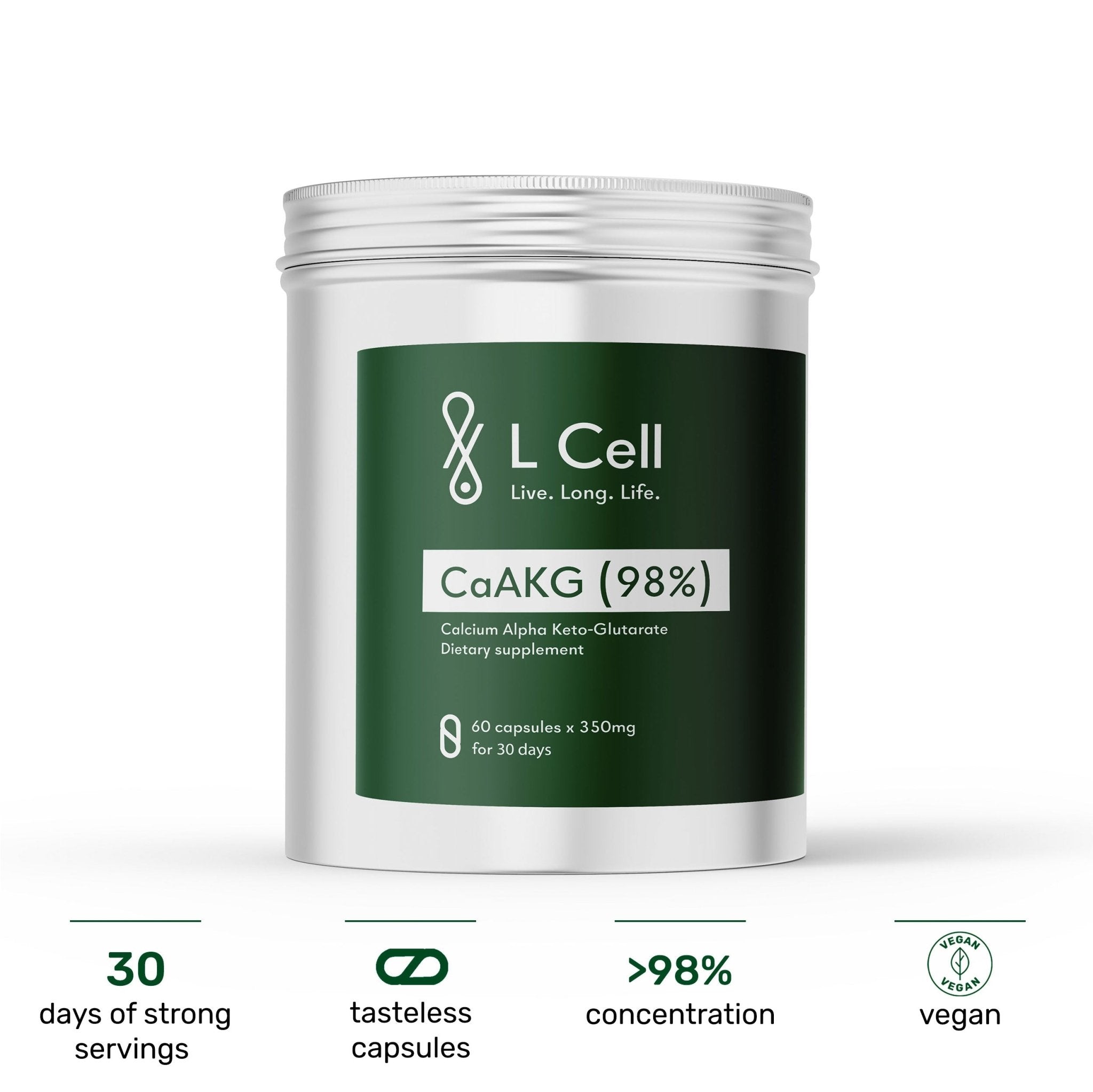 CaAKG Capsules 350mg (30 days, 60pc) - L Cell