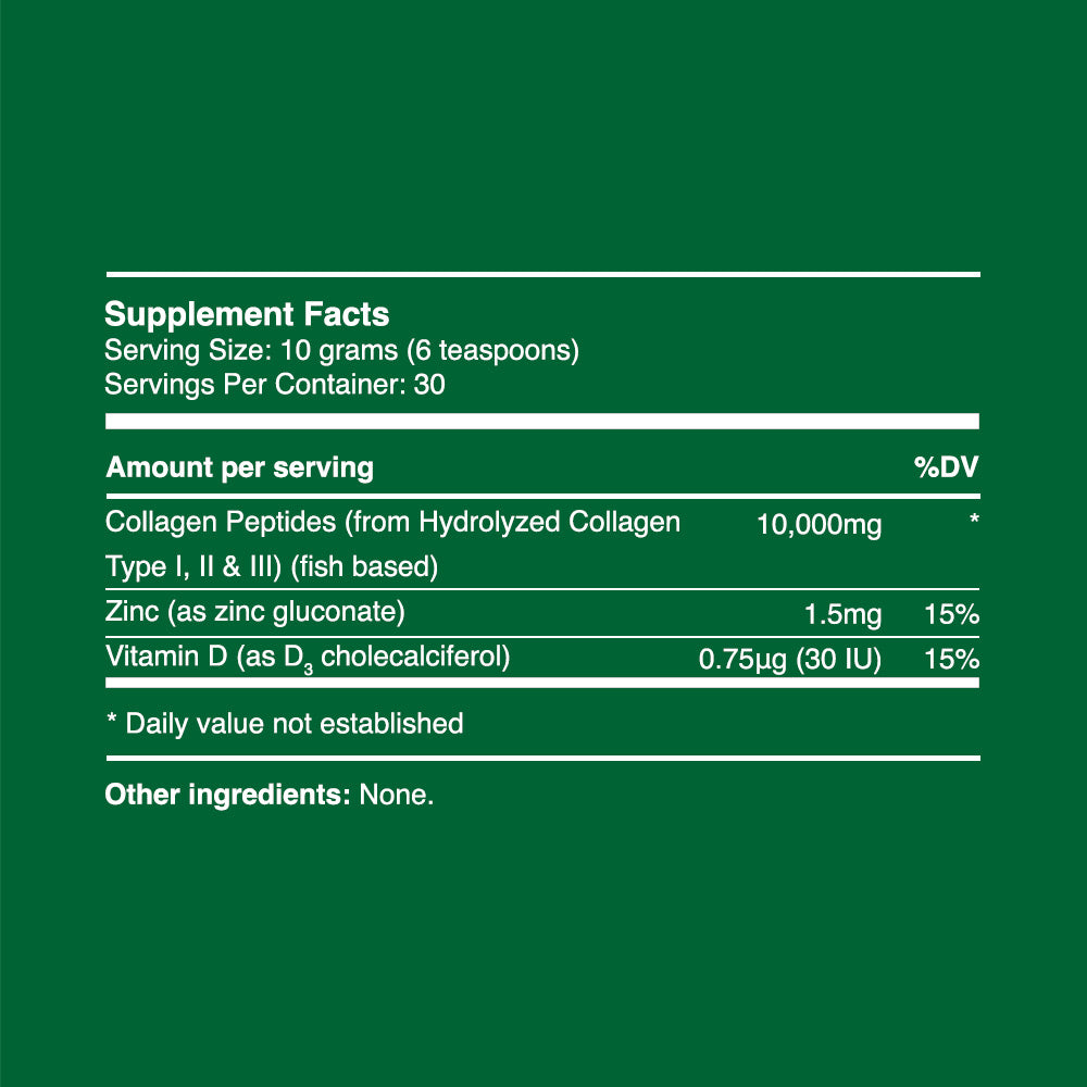 Marine Collagen Peptides 300g (30 servings, >90% purity), hydrolyzed