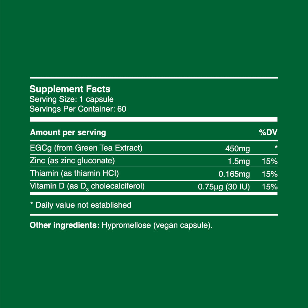 EGCg Capsules 450mg (60 servings, 60 caps)