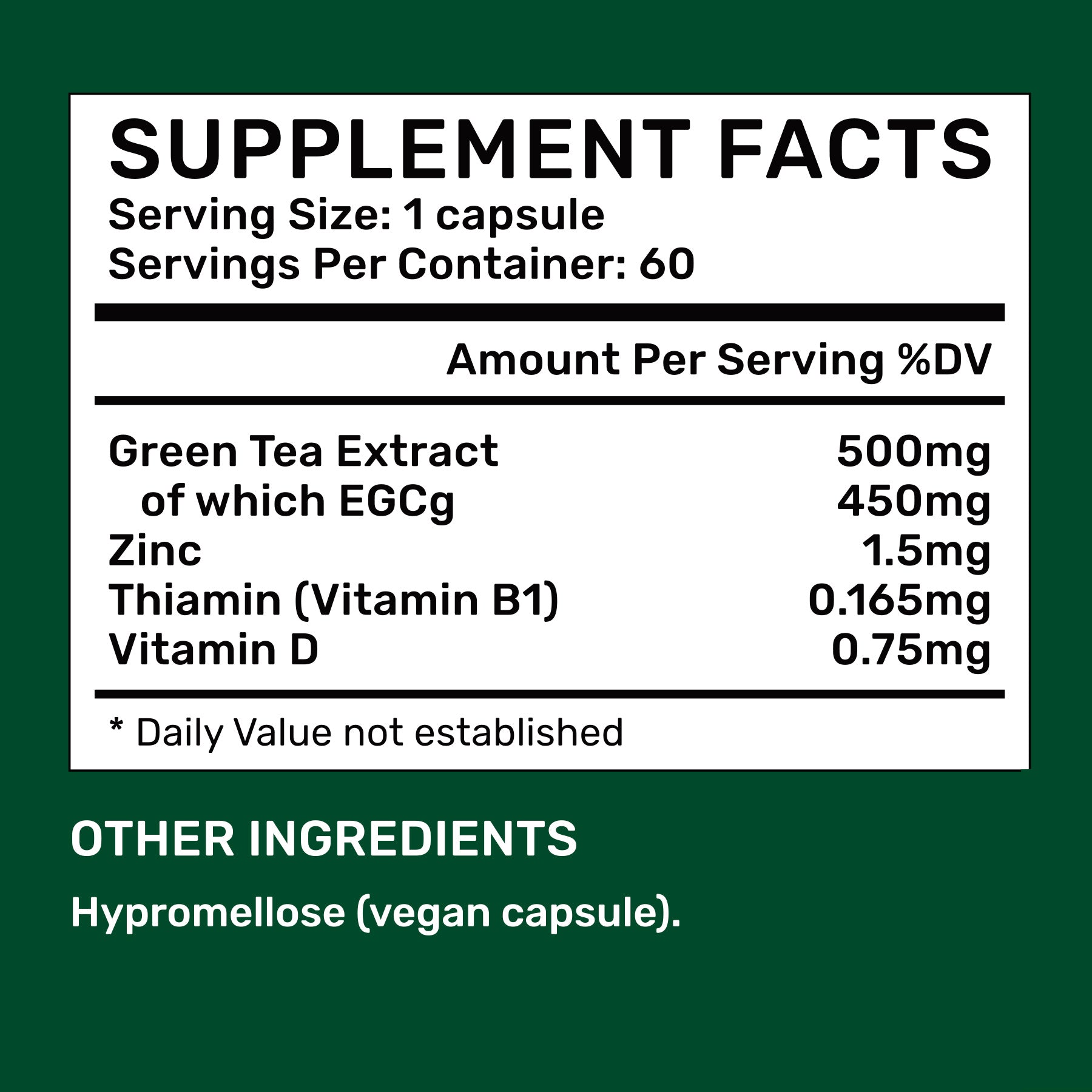 EGCg Capsules 450mg (60 days, 60 pc.)