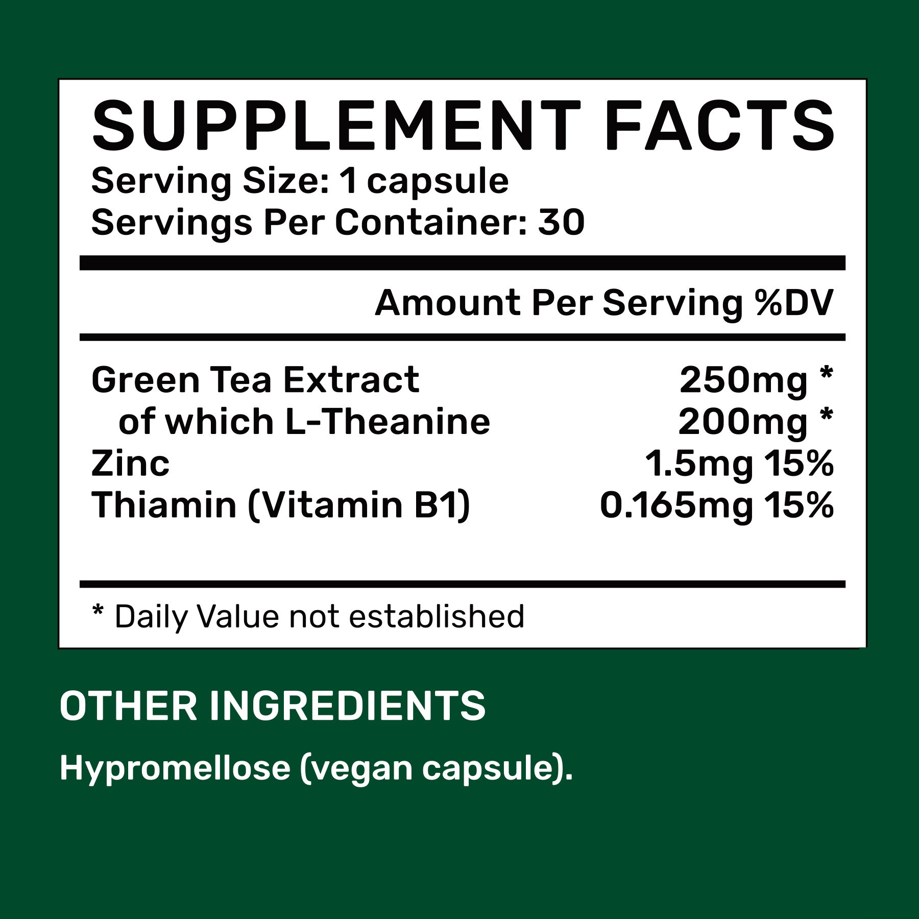 L-Theanine Capsules 200mg (30 days, 30 pc.)