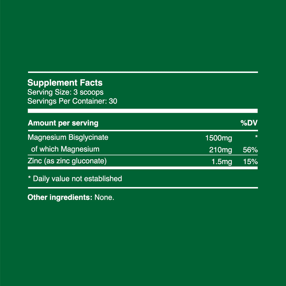 Magnesium Glycinate Powder 45g (30 servings, 14% concentration)