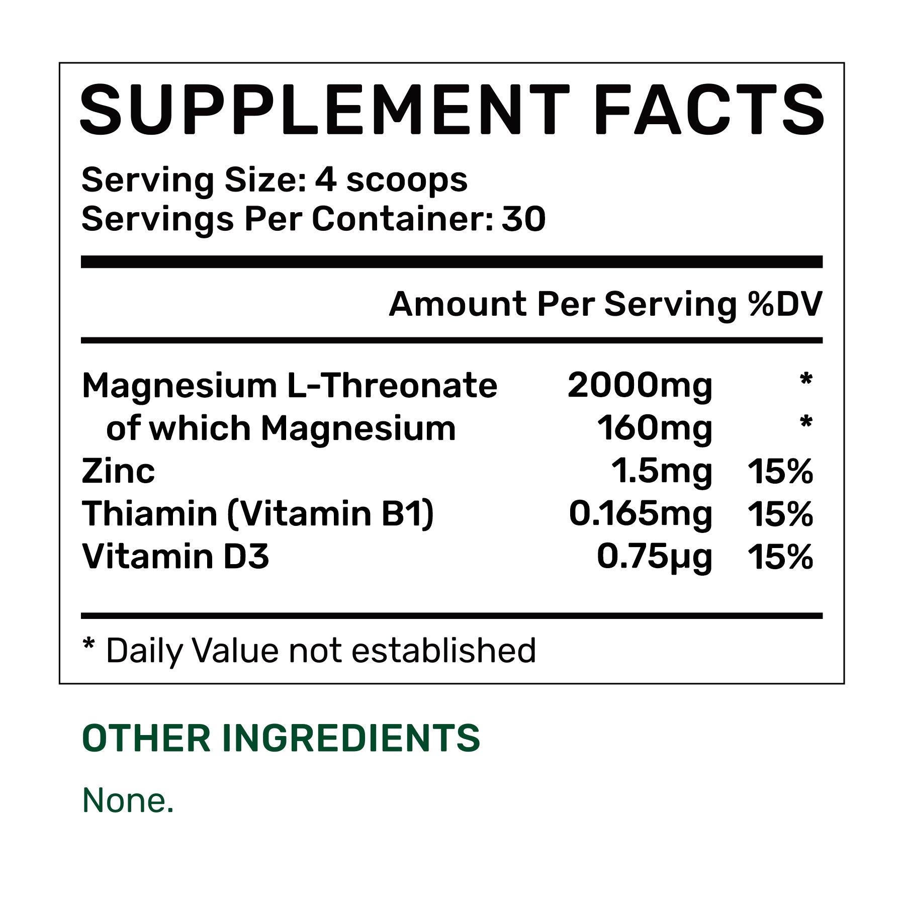 Magnesium L-Threonate Powder 60g (30 days, >99% purity)