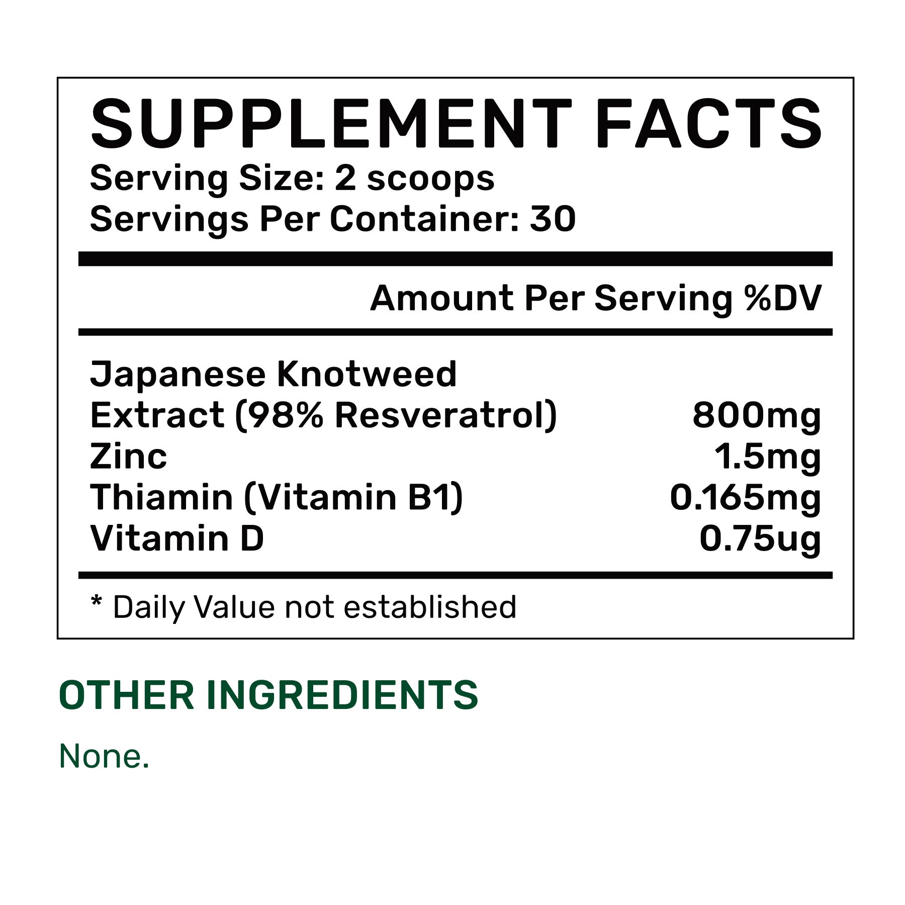 Trans Resveratrol Powder 24g (30 days, >98% purity)